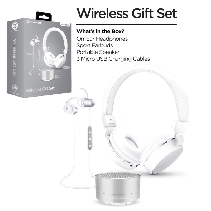 Set de regalo Audífonos y Bocina Bluetooth (Audífonos Deportivos, Audífonos tipo DJ y Bocina portatil Bluetooth)) 