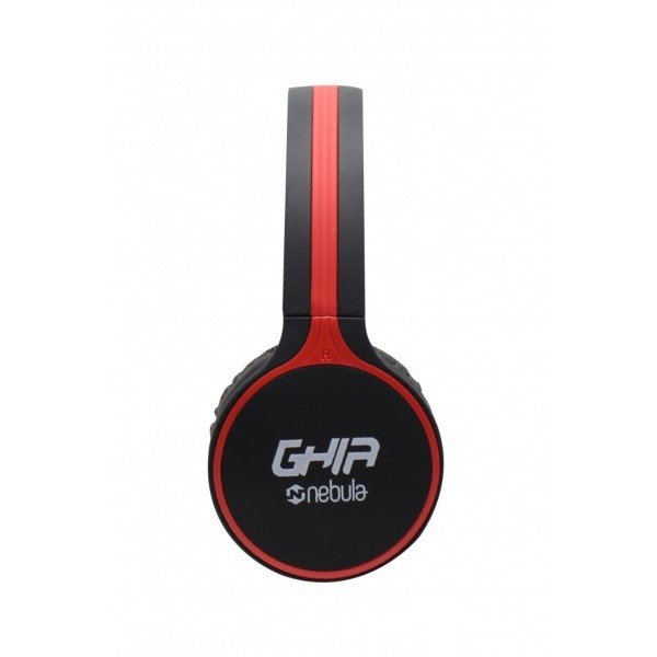 Audifonos Diadema Ghia GAC-103 negro/rojo Bluetooth 4.2