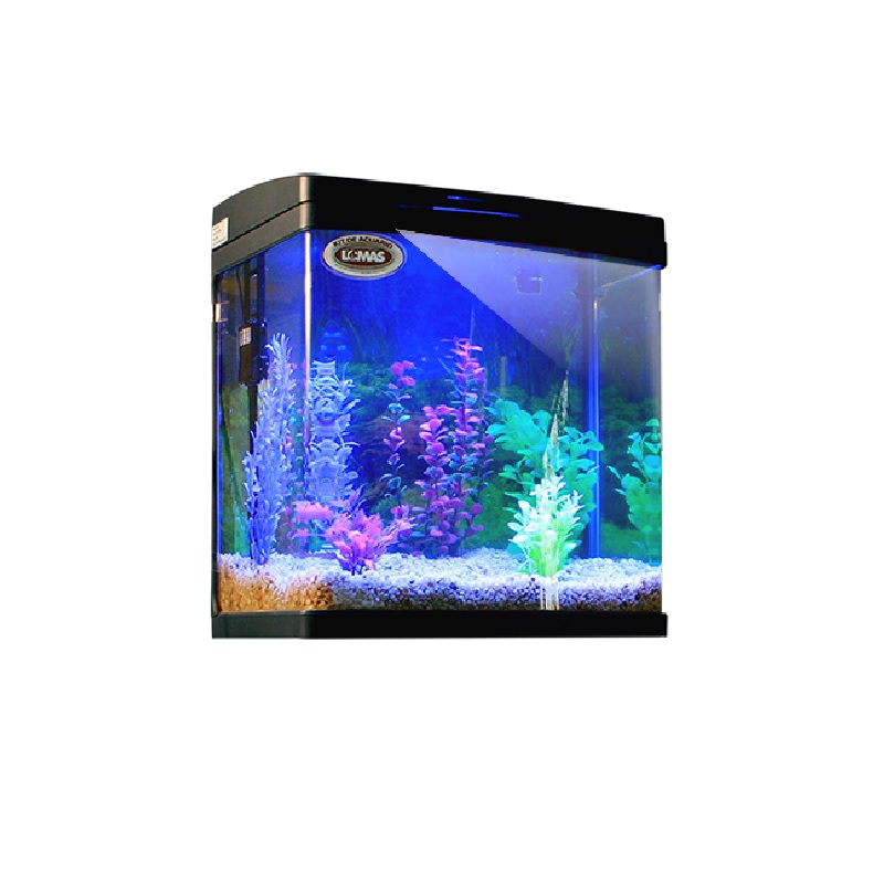 Kit De Acuario Pecera Rectangular Negro 36 Litros Fl7660