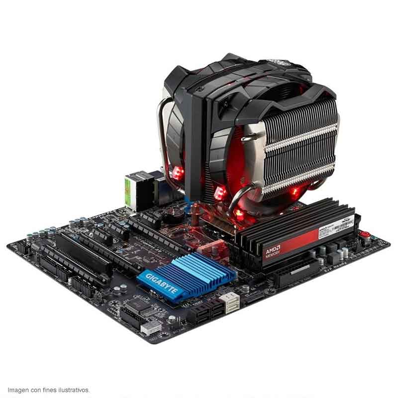 Disipador Gamer Pc Cooler Master V8 Led Gts Rr-v8vc-16pr-r1