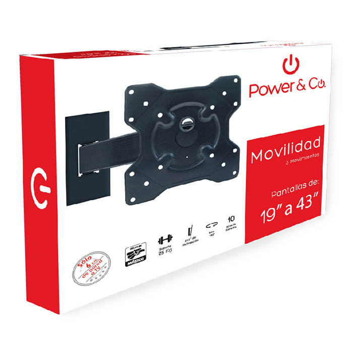 Soporte, MP-1043DV con base para DVD incluida Power & Co