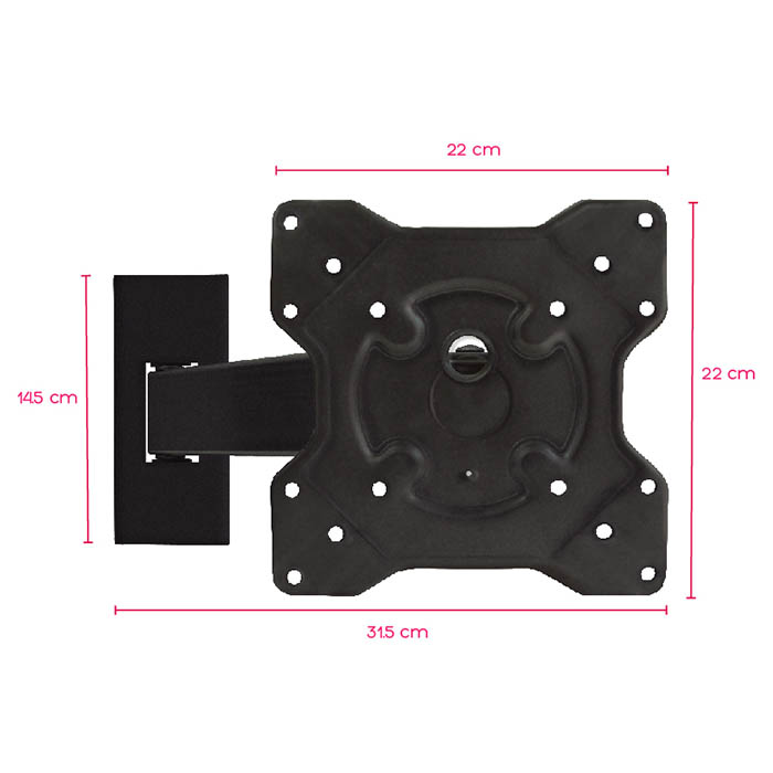 Soporte, MP-1043DV con base para DVD incluida Power & Co