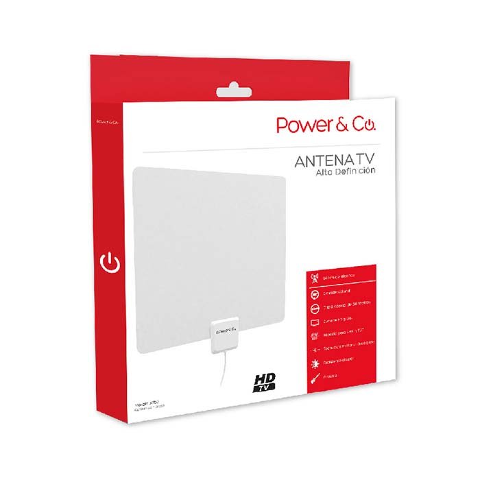 Antena HD para interior ultra delgada X750 POWER & CO. 