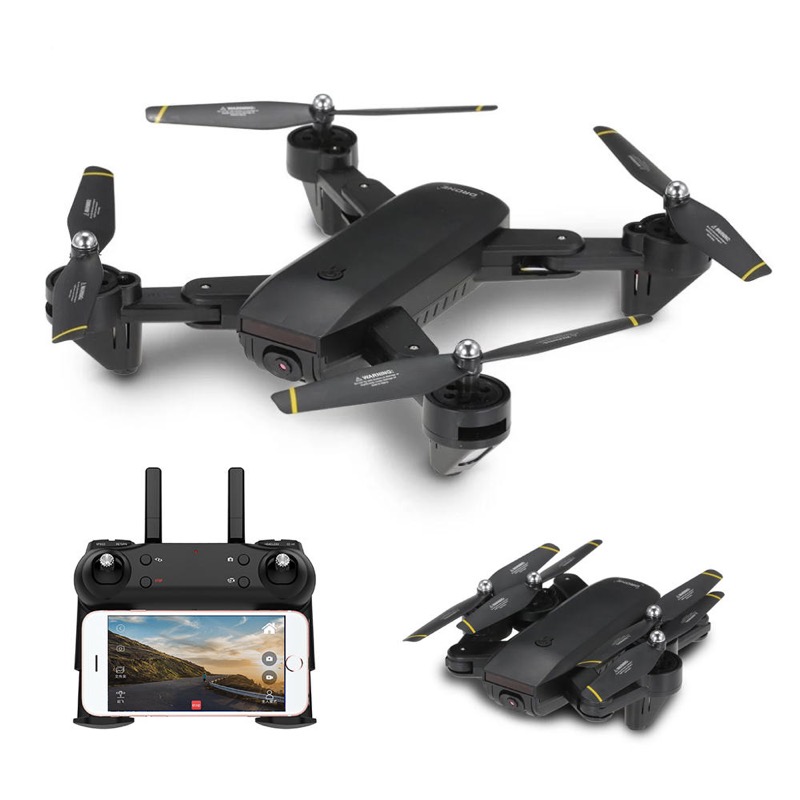 Drone Plegable DM107s con Doble Cámara y Posicionamiento Óptico Negro