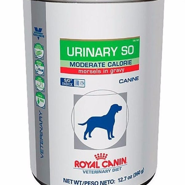 Royal Canin Dieta Veterinaria Alimento Humedo para Perro Cuidado en Vias Urinarias SO Calori­as Moderadas MIG lata 368 g
