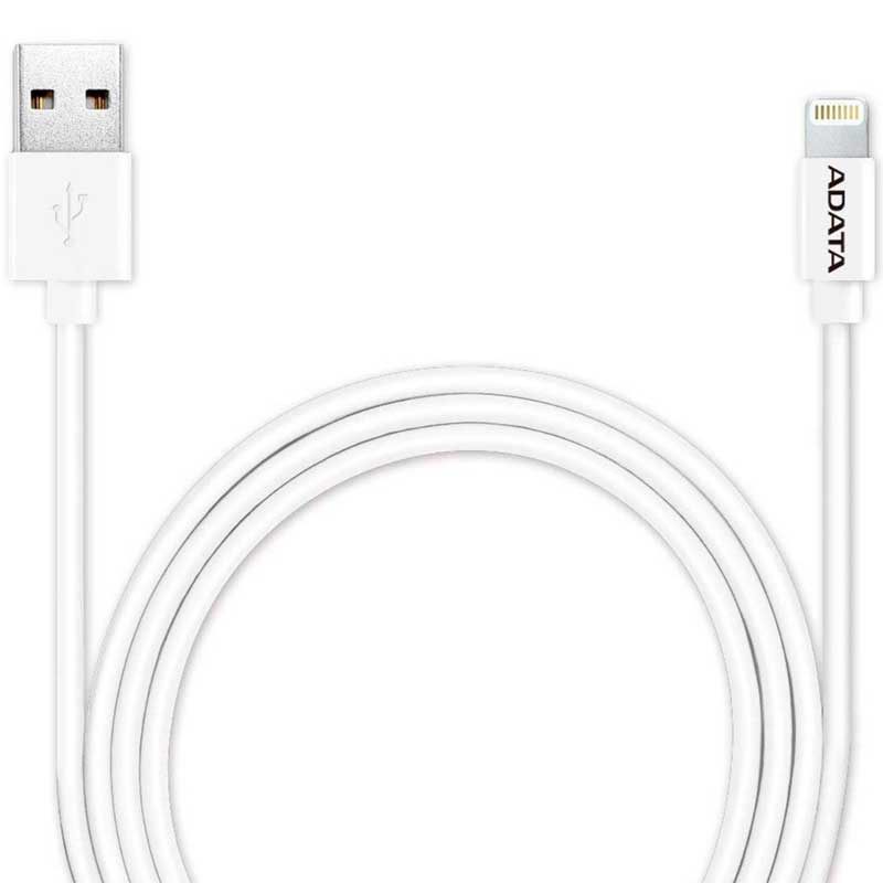 Cable USB Lightning Original ADATA Iphone 1Mt Certificado AMFIPL-100CM-CWH