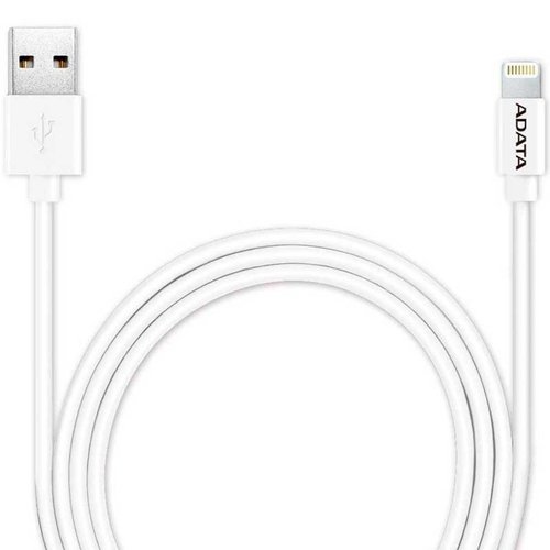 Cable USB Lightning Original ADATA Iphone 1Mt Certificado AMFIPL-100CM-CWH