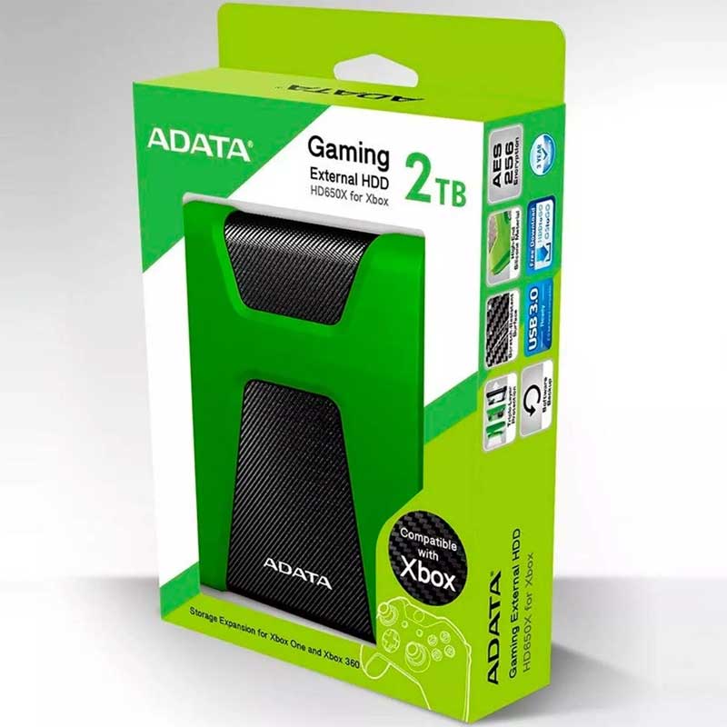 Disco Duro Externo 1TB ADATA HD650X USB 3.1 Consola Xbox One AHD650X-1TU3-CGN 