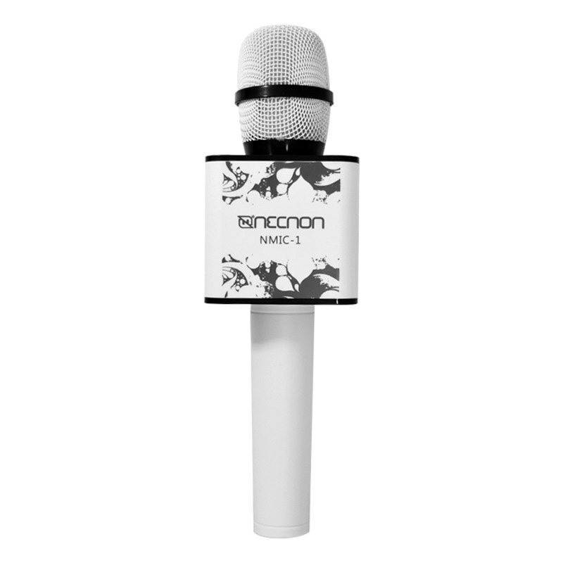 Microfono Inalambrico Bocina Bluetooth Karaoke Nmic-1 Necnon Blanco