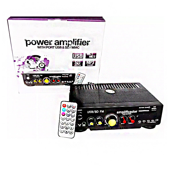Amplificador 180w Para Perifoneo Usb Sd Efecto Eco Radio Fm