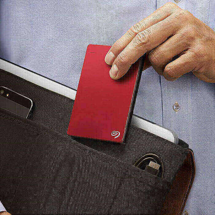 Disco Duro Externo Seagate Backup Plus Slim 1TB Portatil Rojo USB3.0 STDR1000103