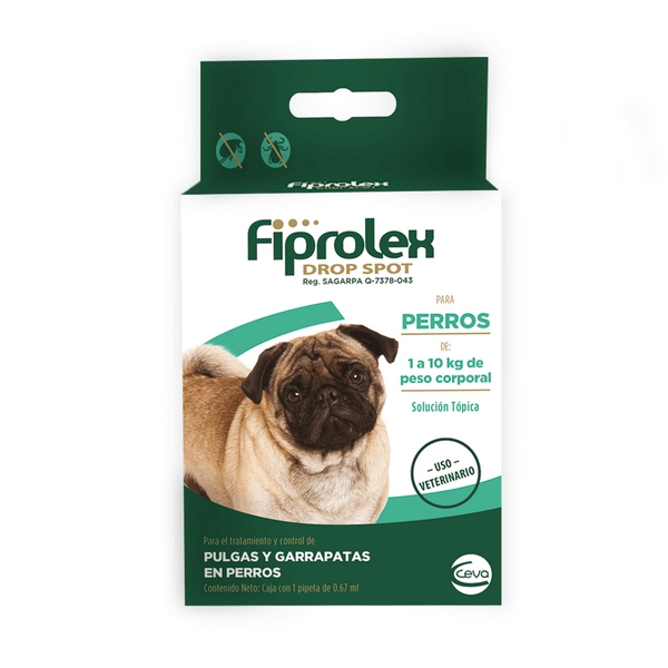 Fiprolex Pipeta Antipulgas Para Perros De 1-10 Kg 1 Pipeta