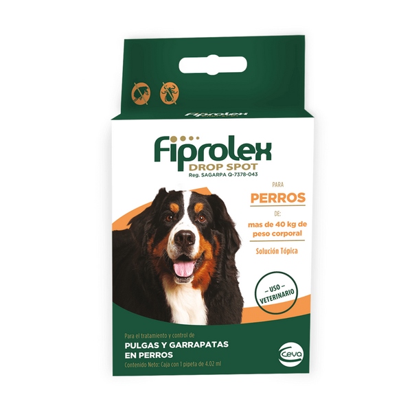 Fiprolex Pipeta Antipulgas Para Perros De +40 Kg 1 Pipeta