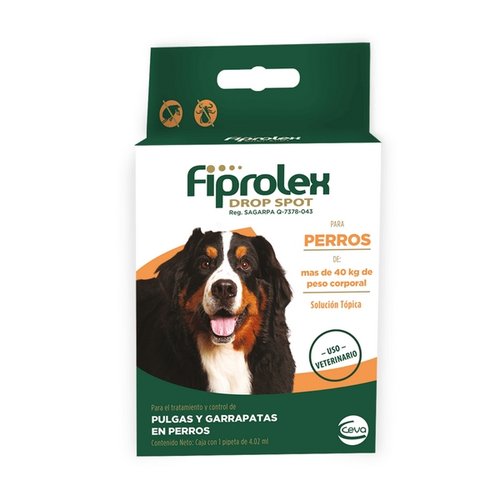 Fiprolex Pipeta Antipulgas para Perros de +40 Kg 1 pipeta