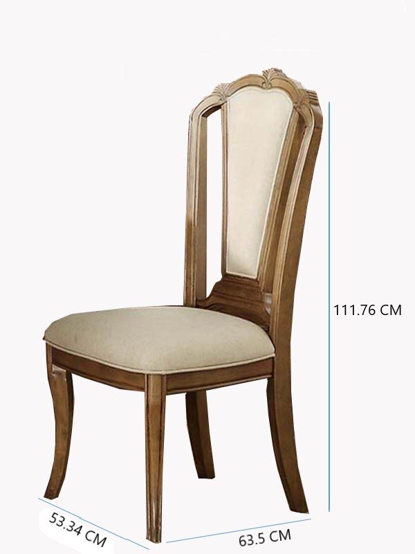 Juego de 2 sillas laterales con acabado en color café claro F1741  POUNDEX