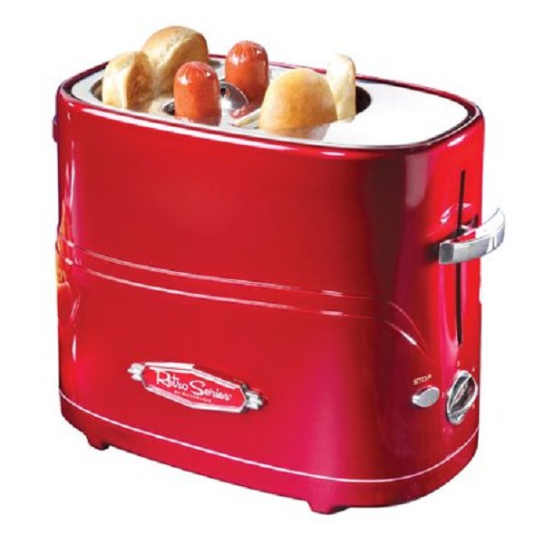 Máquina de Hot Dogs Nostalgia HDT600RETRORED Diseño Retro Rojo