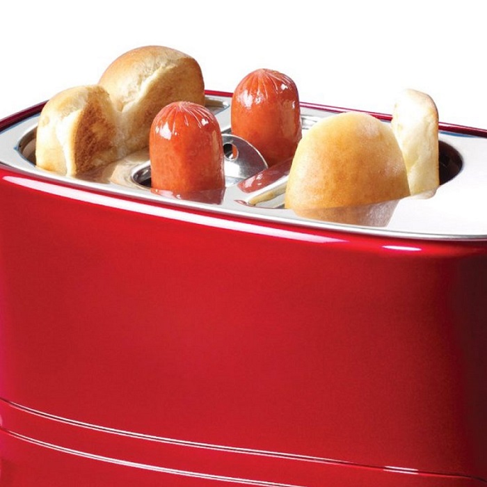 Máquina de Hot Dogs Nostalgia HDT600RETRORED Diseño Retro Rojo