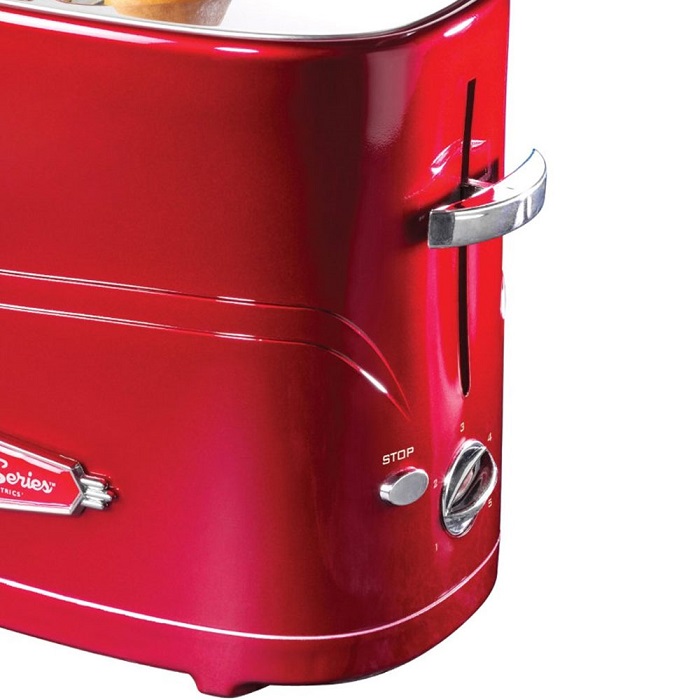 Máquina de Hot Dogs Nostalgia HDT600RETRORED Diseño Retro Rojo