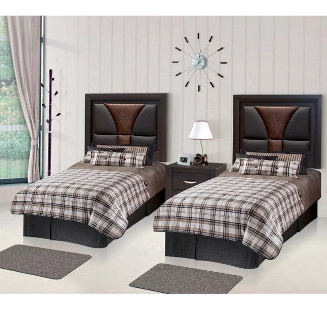 Recamara Modelo Baltimore Individual Gemelas - Chocolate - Kessa