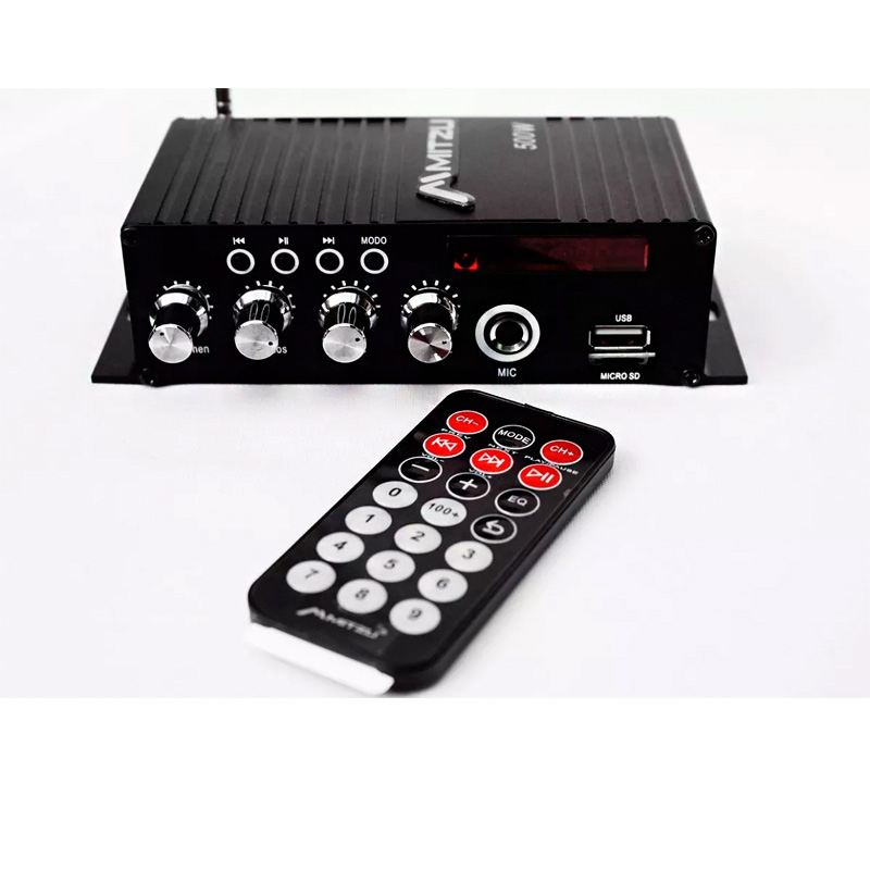 Amplificador para Auto/Moto Voceo Mic Usb Sd Fm Mp3 Bluetooth 2canales