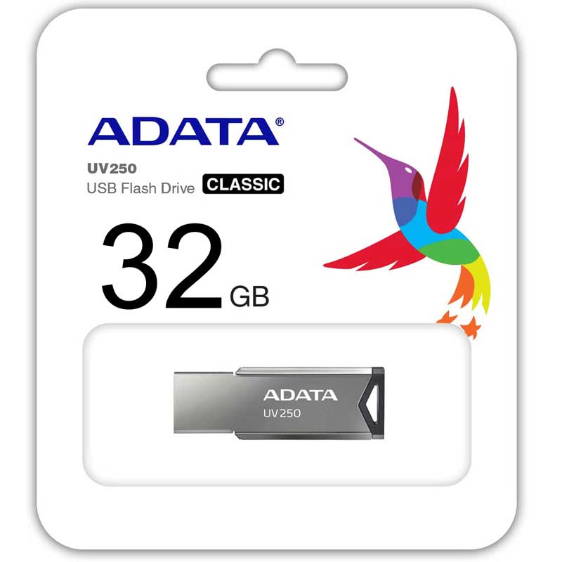 Memoria USB 32GB ADATA UV250 2.0 Flash Drive Metalica AUV250-32G-RBK 