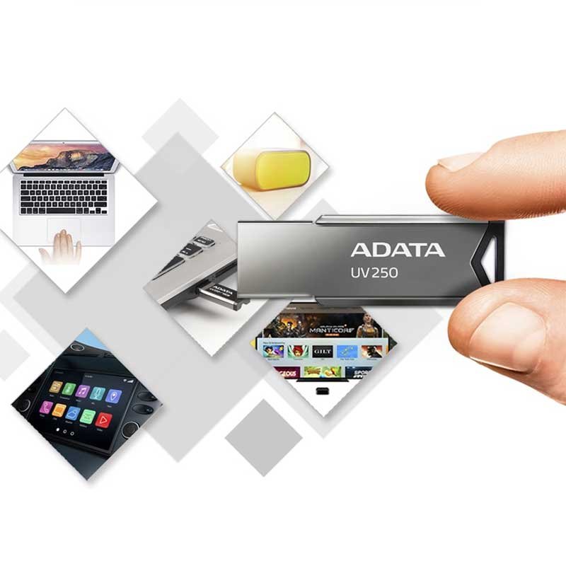Memoria USB 32GB ADATA UV250 2.0 Flash Drive Metalica AUV250-32G-RBK 