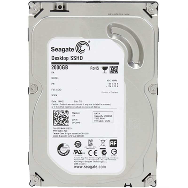 Disco Duro Híbrido Sshd 2tb Ssd 8gb Seagate Sata 7200 Rpm