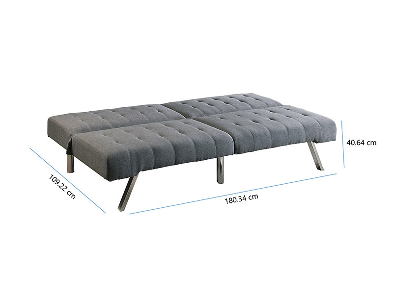 Sofá Cama Estilo Contemporáneo Color Gris - Poundex F6825