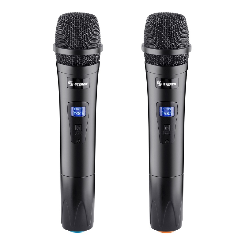 Sistema Profesional 2 Micrófonos Inalámbricos Uhf Recargable Steren
