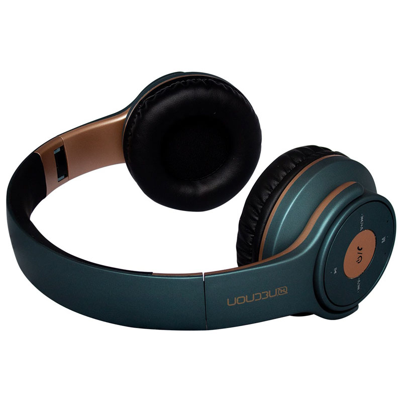 Diadema Manos Libres Bocinas Necnon Nbh-03R Azul/dorado