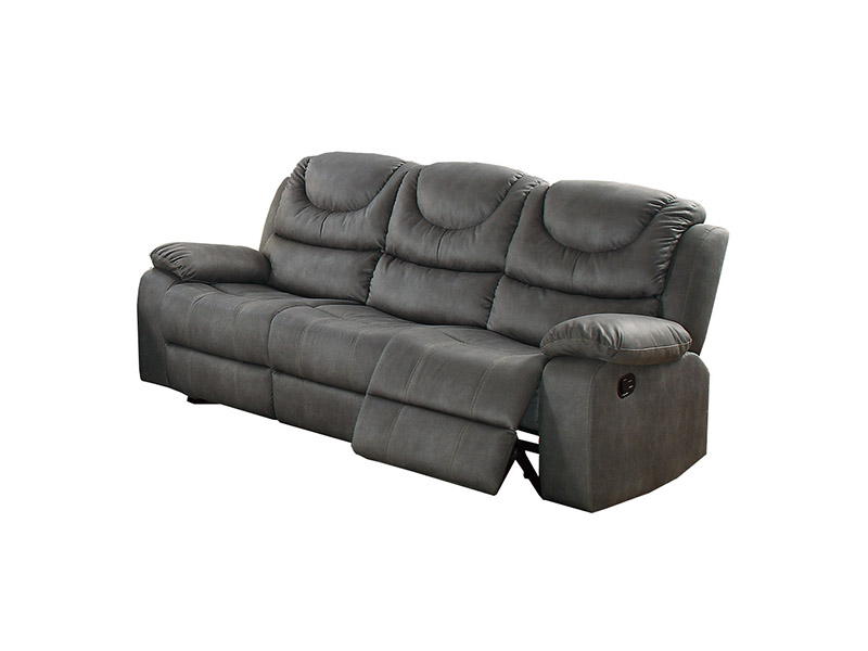 Sofa Reclinable color gris pizarra, piel sintetica F6766  POUNDEX