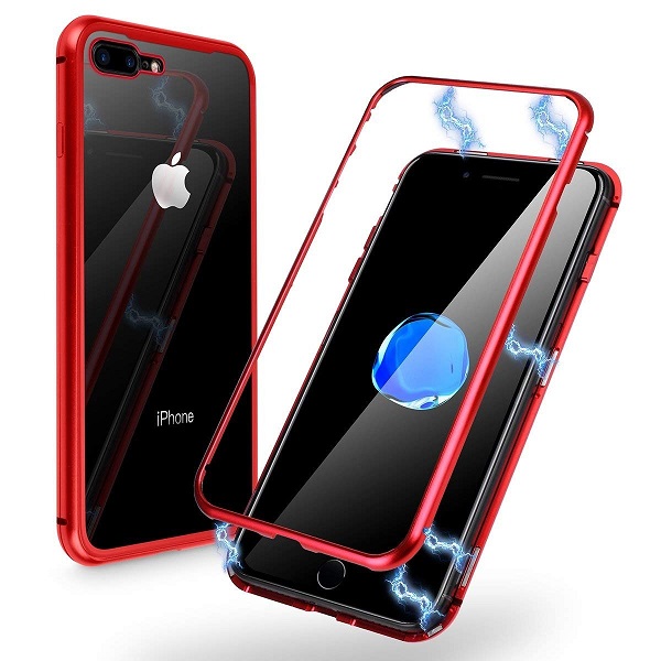 Iphone 8 Plus kit funda magnetica y cristal templado