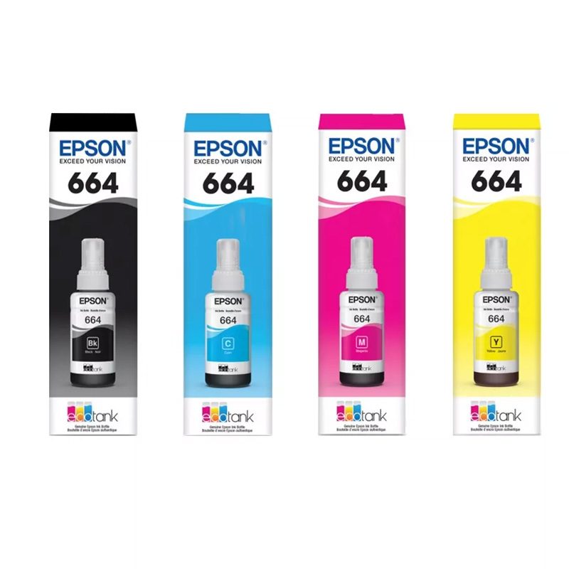 Pack Botella Tinta Epson T664 L310 L380 L395 L495 L575 L1300