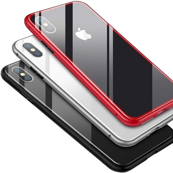 Iphone X kit funda magnética y cristal templado