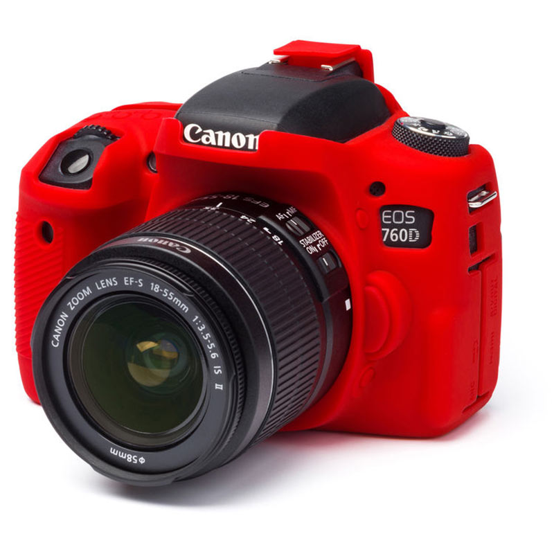 FUNDA PROTECTORA P/CAMARA FOTOGRAFICA CANON T6S, 760D ROJO