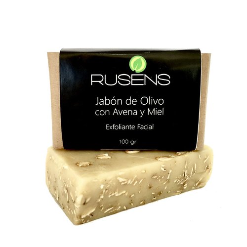 Jabón Exfoliante Facial de Olivo Avena y Miel Rusens 70 gr