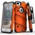 Funda Iphone 8/7 Plus Zizo Bolt Naranja Con Cristal Templado