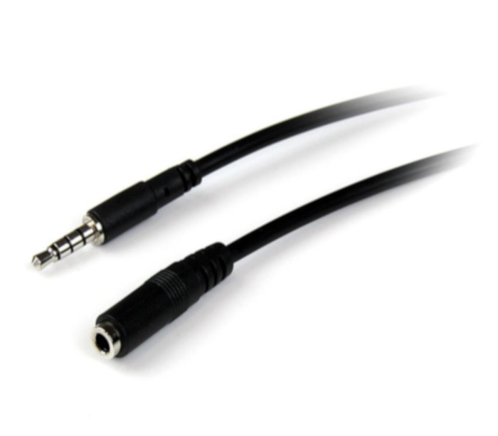CABLE 2M EXTENSOR AUDIFONOS 4 PINES HEADSET DIADEMA JACK 3.5MM Startech.com MUHSMF2M