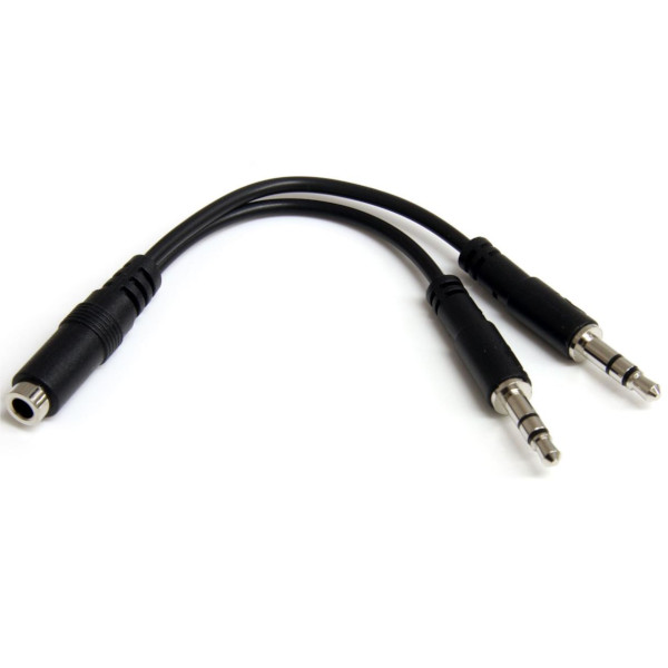 CABLE ADAPTADOR DIVISOR AUDIFONOS HEMBRA A MACHO
