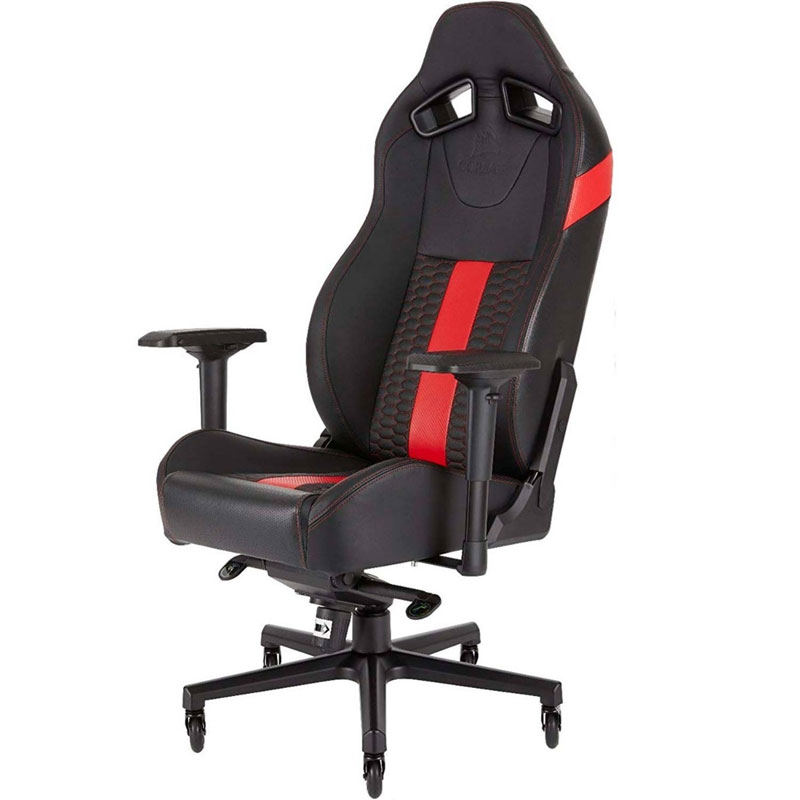 Silla Gamer Corsair T2 Road Warrior Reclinable Negro/Rojo CF-9010008-WW