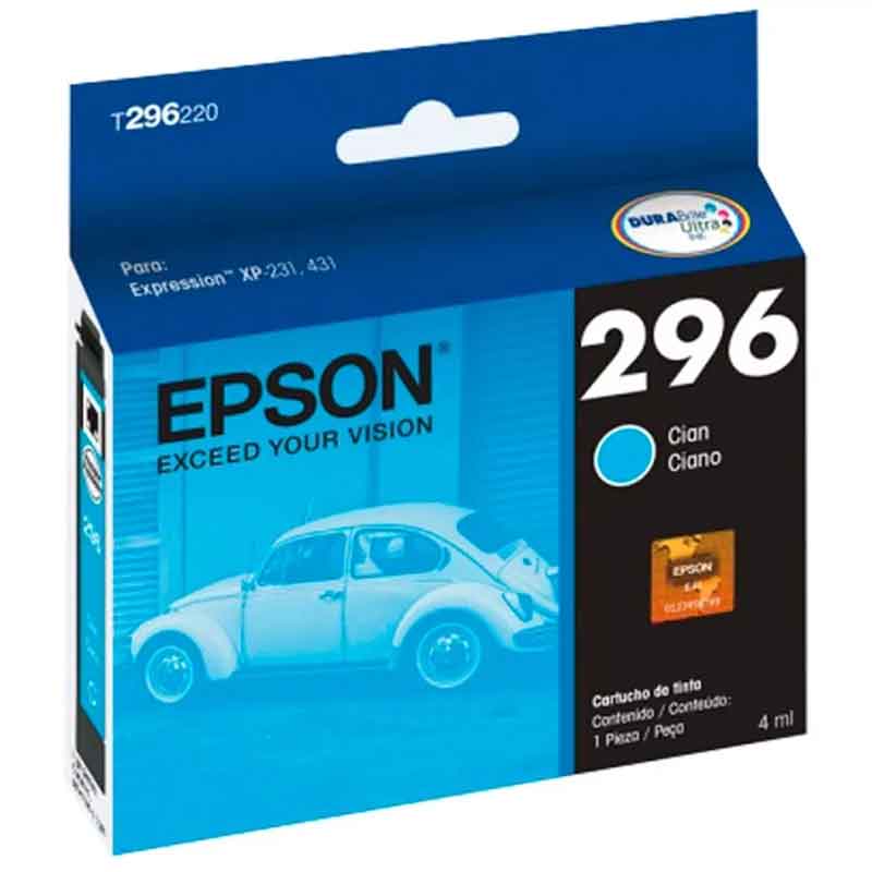 Cartucho EPSON 296 XP-431 XP-441 XP-231 XP-241 Cyan T296220-AL