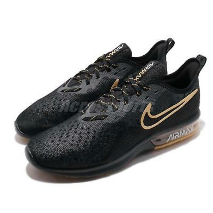 Tenis Nike Air Max Sequent 4 Negro/Dorado - AO4485 005