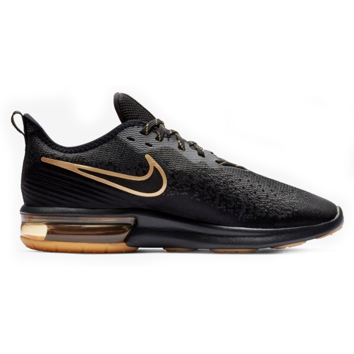 Tenis Nike Air Max Sequent 4 Negro/Dorado - AO4485 005