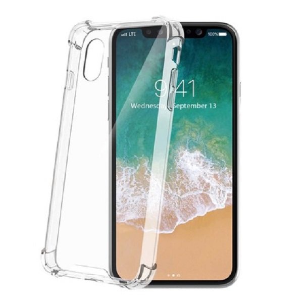  Iphone XR case transparente air cushion  incluye mica de cristal templado 9h 