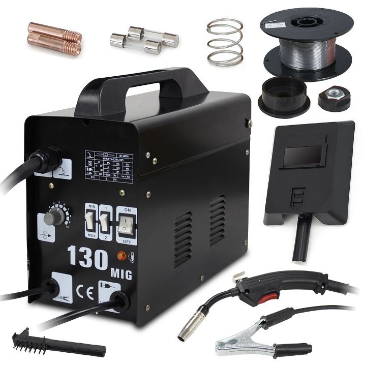 Maquina Soldar Microalambre Mig 130a 110v Sin Gas Bk