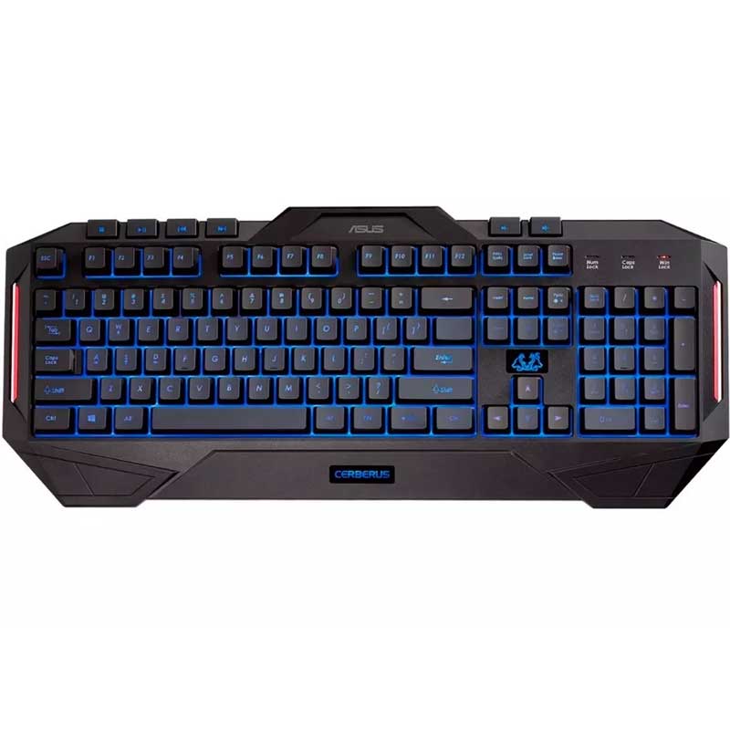 Kit Gamer Teclado Y Mouse Asus Cerberus Rojo/azul