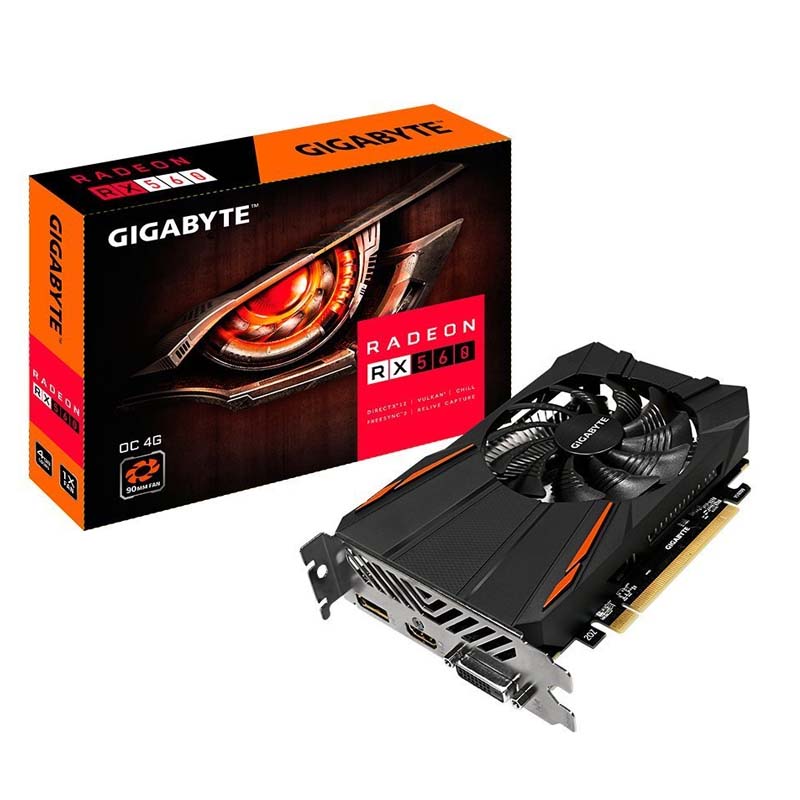 Gigabyte Gv-Rx560Oc-4Gd Rev2.0 Radeon 4 Gb Tarjetas De Gráficos De Computadora
