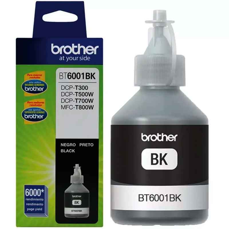 Botella Tinta BROTHER BT6001BK Negro DCP-T300 DCP-T500W DCP-T700W 