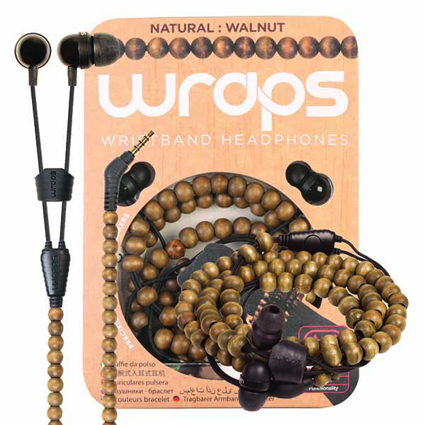 Auricualres De Pulsera Wraps Natural Walnut