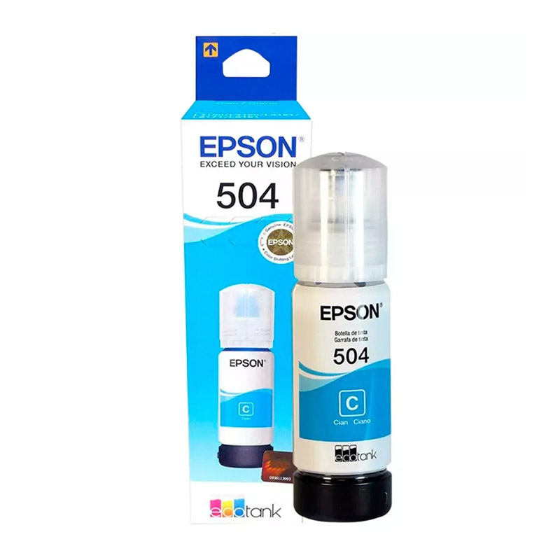 Tinta Epson T504 Cyan Ecofit L4150 L4160 L6161 L6171